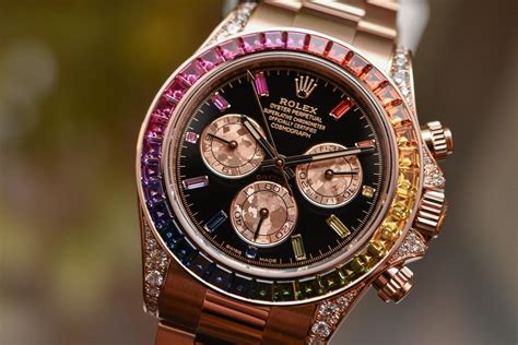 price of rolex daytona raingold|Rolex daytona rainbow cost.